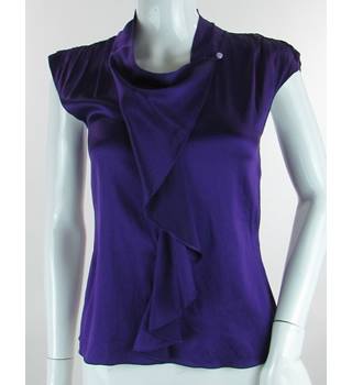 Diane Von Furstenberg - Size: 8 - Purple - Silk Blend Sleeveless top